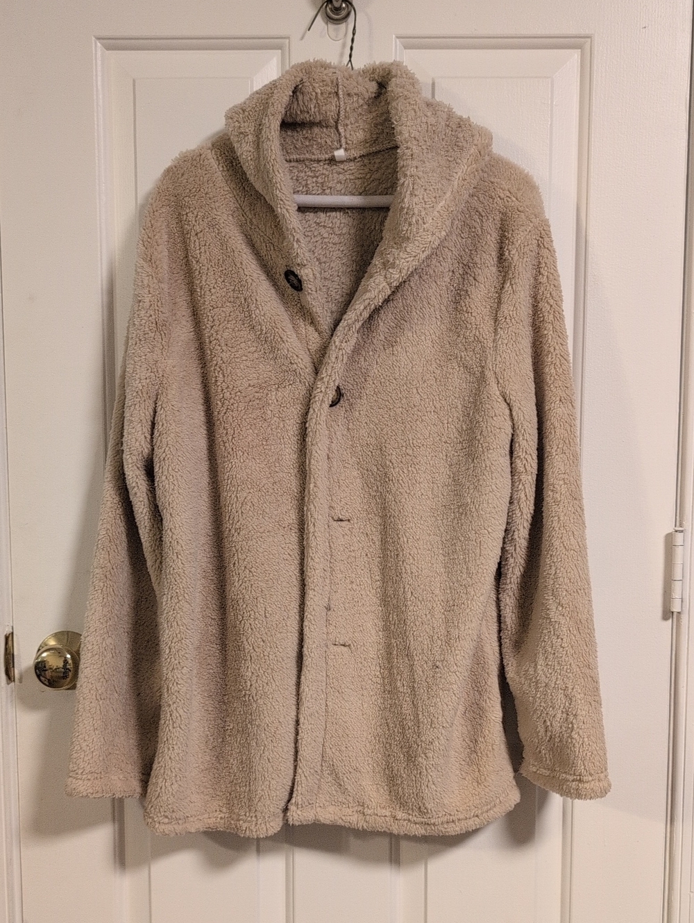 Cozy Tedder Bear Shacket, Sz Med